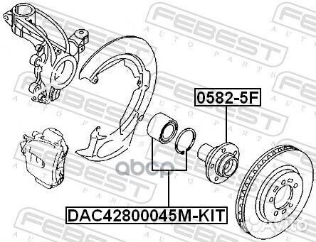 0582-5F к-кт подшипника ступ. пер. Mazda 3/5 0