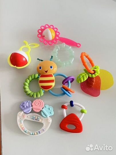 Погремушки грызунки развивающие игрушки