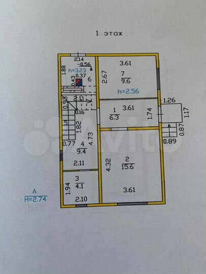 Дом 63,9 м² на участке 4 сот.