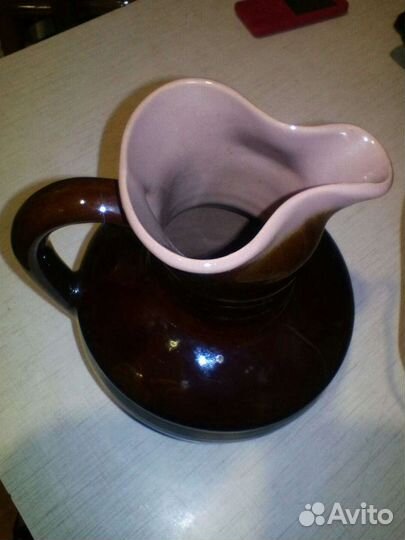 Глиняный кувшин СССР нетронутый с наклейкой