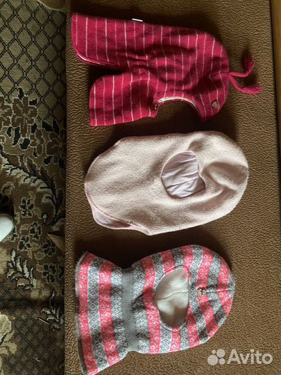 Шапка шлем зимний для девочки 50- 52р