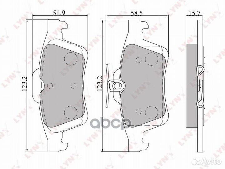 Колодки тормозные дисковые зад BD5901 lynxauto