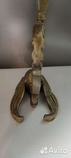 Подсвечник антикварный бронза