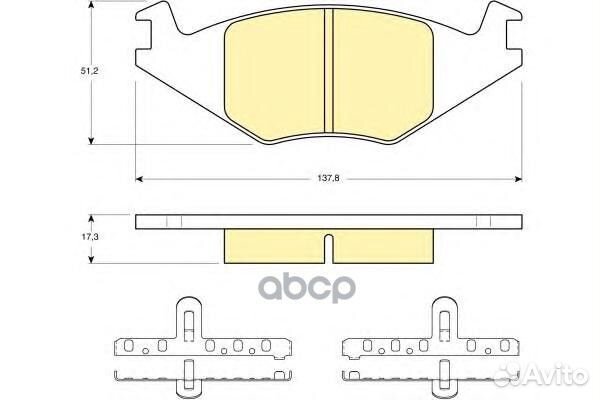 Колодки тормозные volkswagen G1/G2 1.3/polo 87