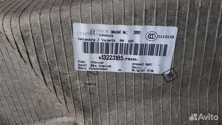 Обшивка двери передней правой Opel Zafira B 2005