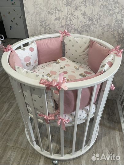 Детская кровать манеж с матрасом