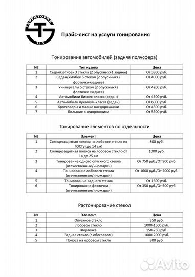 Тонирование стекол авто