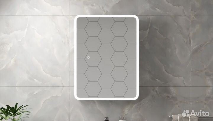 Зеркало шкаф с подсветкой в ванну Emotion