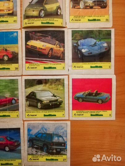 Вкладыши от жевачек