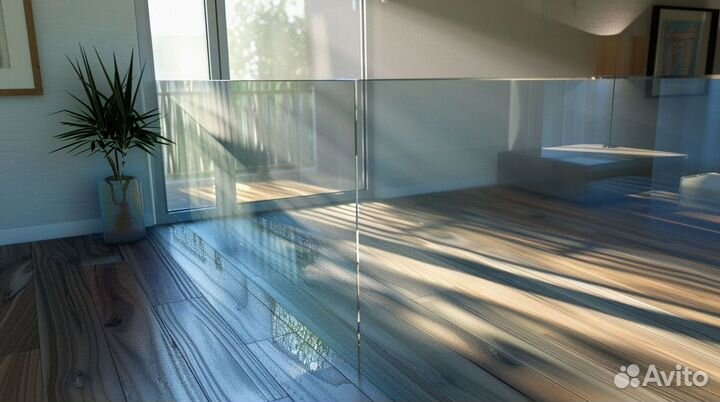 Стеклянное ограждение лестницы на заказ