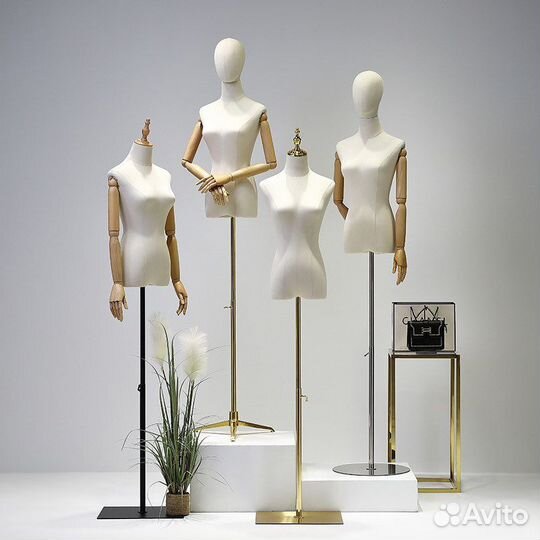 Манекен женский мужской детский с тканью