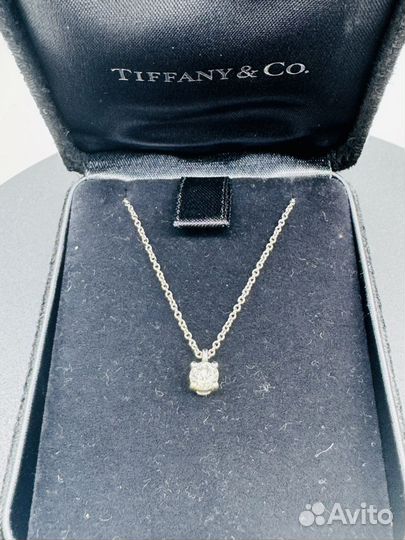 Tiffany колье с бриллиантом 0.3 оригинал