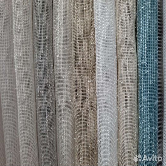 Тюль новый готовый лён Цена с пошивом Екатеринбург