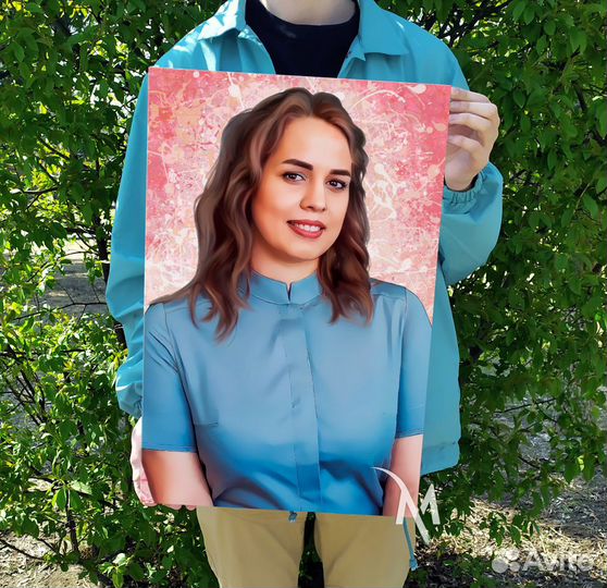 Портрет по фото на холсте. Печать фото на холсте