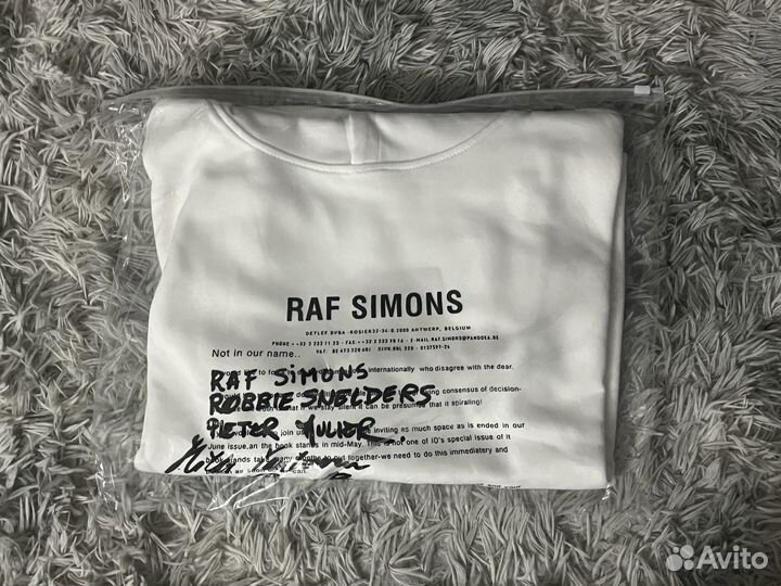 Худи Raf Simons white