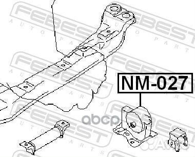 Подушка двигателя левая Nissan Sunny B15, Alme