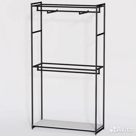 Стеллаж для одежды в стиле Лофт A22120-05-чб