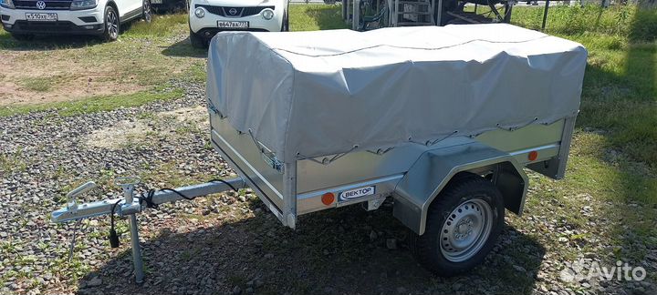 Прицеп для дачи 1.85х1.1м со съемным дышлом и тент