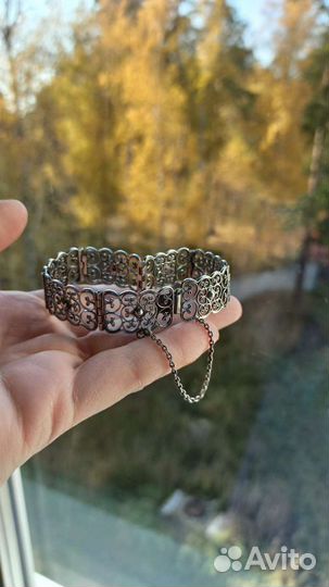 Серебряный браслет винтажный