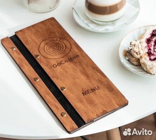 Деревянное меню на заказ в Уфе