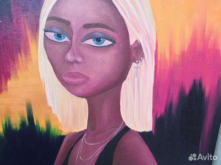 Картина маслом девушка