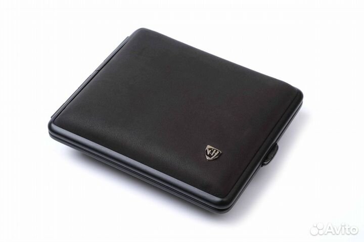 Портсигар Stoll на 18 сигарет, Черный нубук