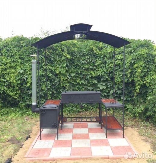 Мангал с печью