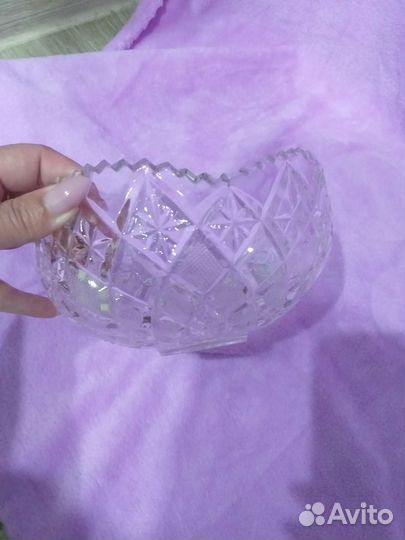Хрустальный салатник СССР