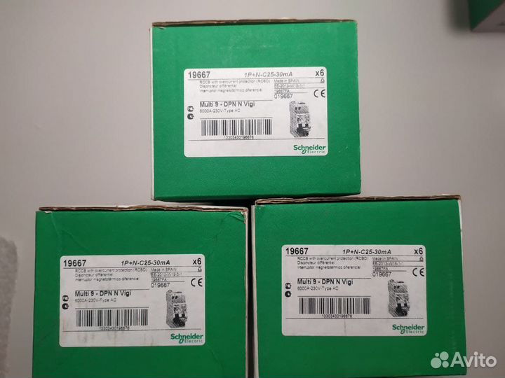 Schneider Electric A9N19667 (19667) 6ка 25A C 30мa