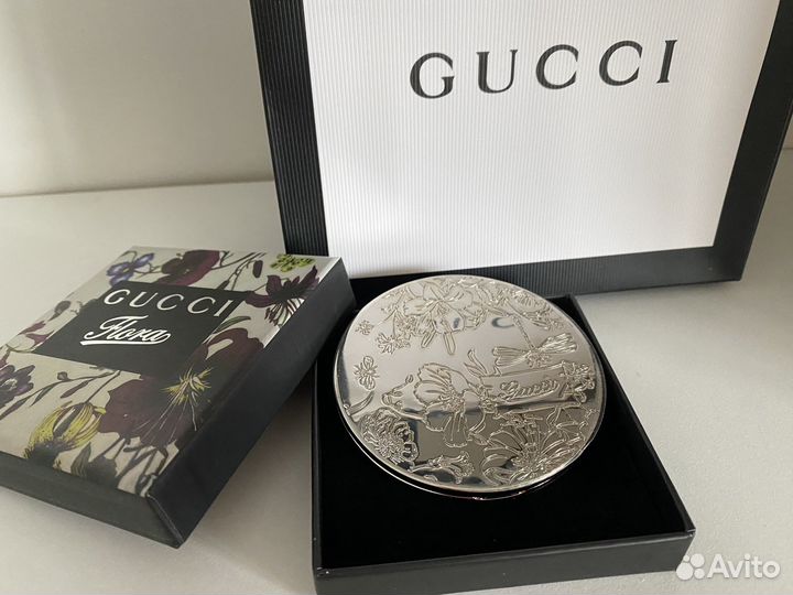 Зеркало gucci flora серебряное