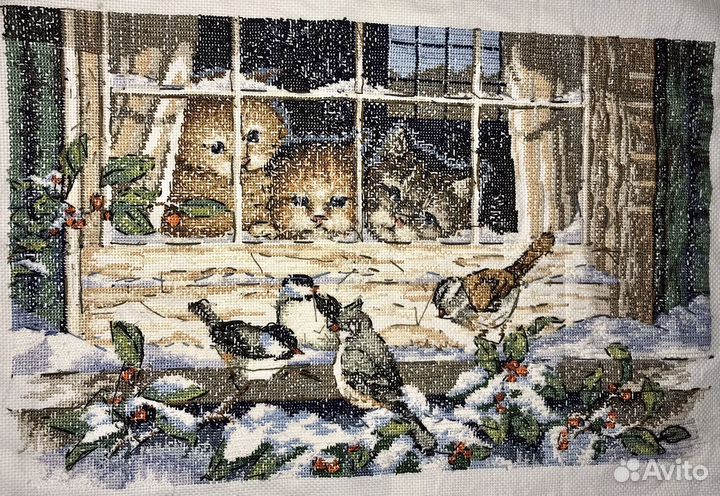 Картина вышитая крестом ручная работа