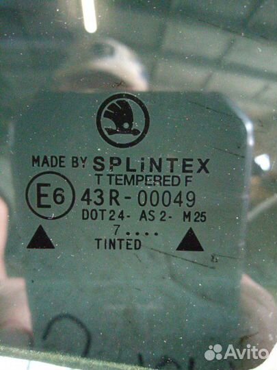 Стекло заднее левое Skoda Octavia tour 1997-2011