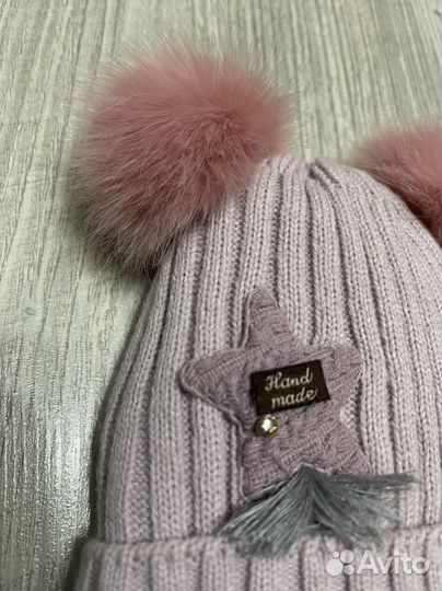 Шапка детская для девочки зимняя