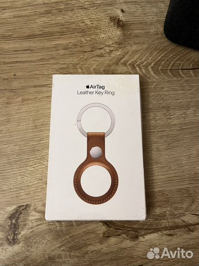 Брелок Apple AirTag Leather Key Ring Saddle Brown