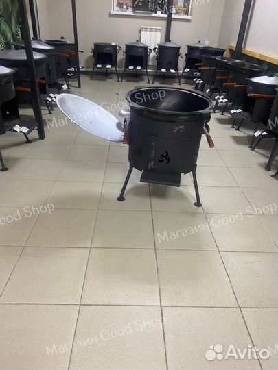 Печь под казан 16л с дверцей