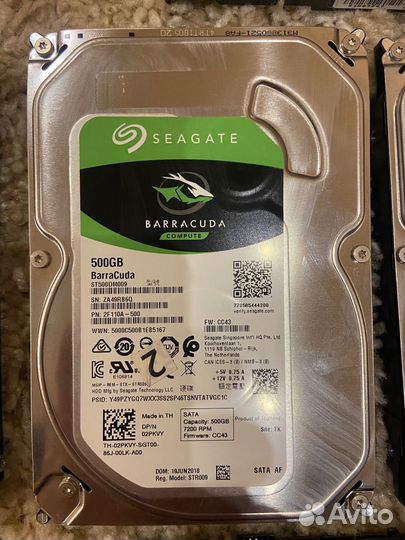 Жесткий диск Seagate 3.5 1000gb, 500gb,1TB