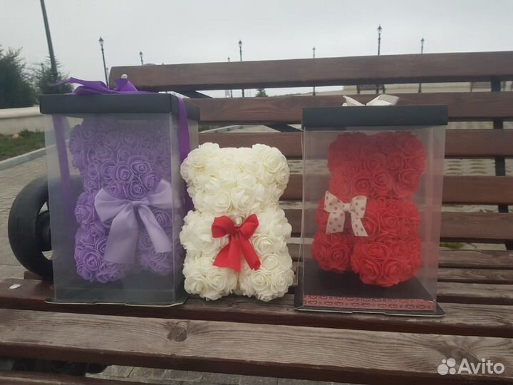 Медведи из роз