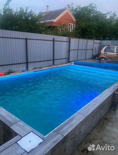Бассейн из полипропилена 6м*3м*1,5м