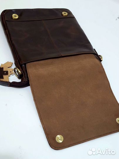 Сумка мужская из натуральной телячьей кожи новая