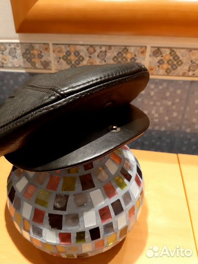 Кепка мужская кожаная