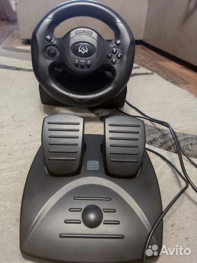 Игровой руль с педалями 180 градусов