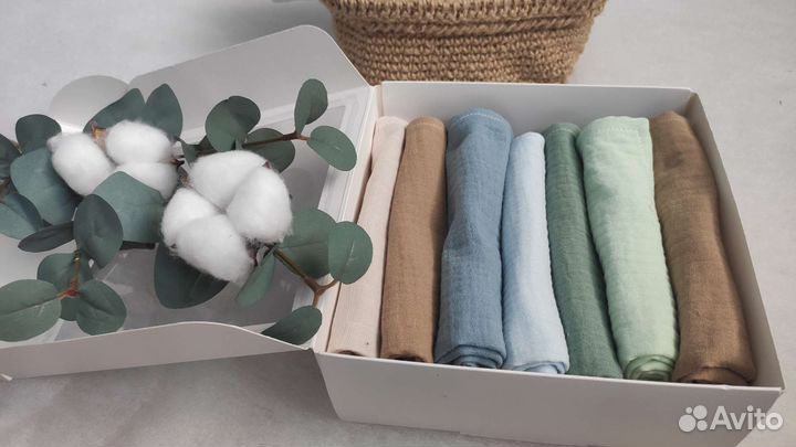 Муслиновые салфетки для умывания