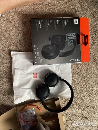 Беспроводные наушники jbl tune 520bt, синий