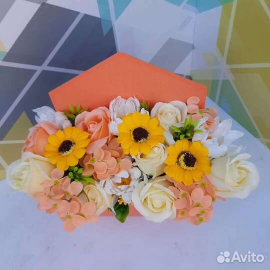 Букет, мыльные цветы