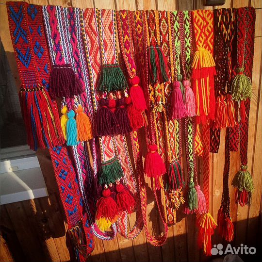 Пояса ручной работы тканые