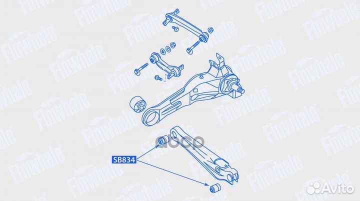Сайлентблок поперечной тяги задней