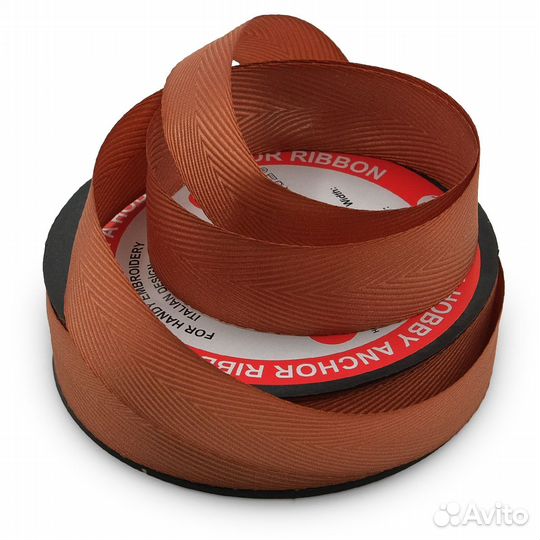 101 бронзовый Лента декоративная 25мм*20м (101 бронзовый), 20 м