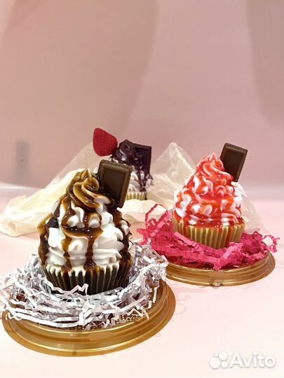 Мыло Кекс, шоколад, подарочный набор