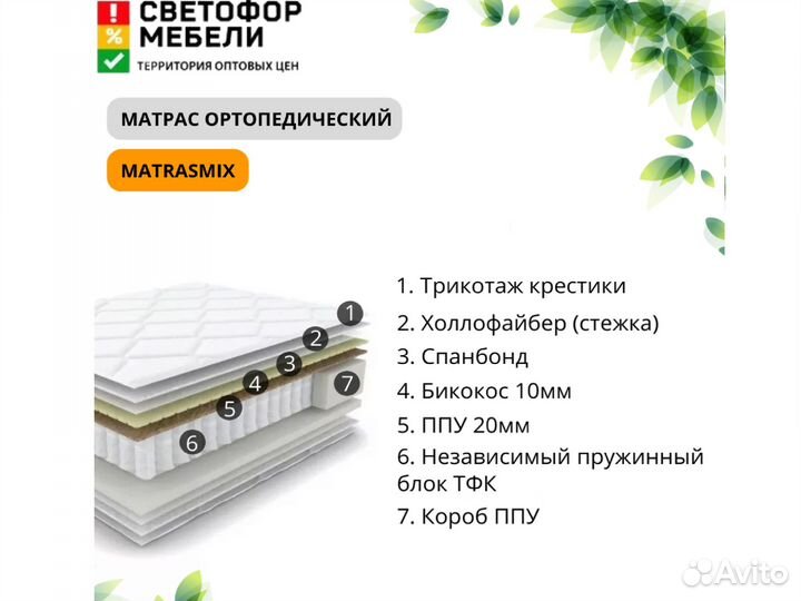 MatrasMix Матрас Микс 1400х2000 мм