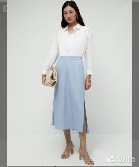 Юбка льняная zarina 42